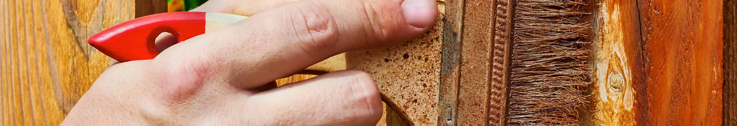 Pintar metal efecto madera