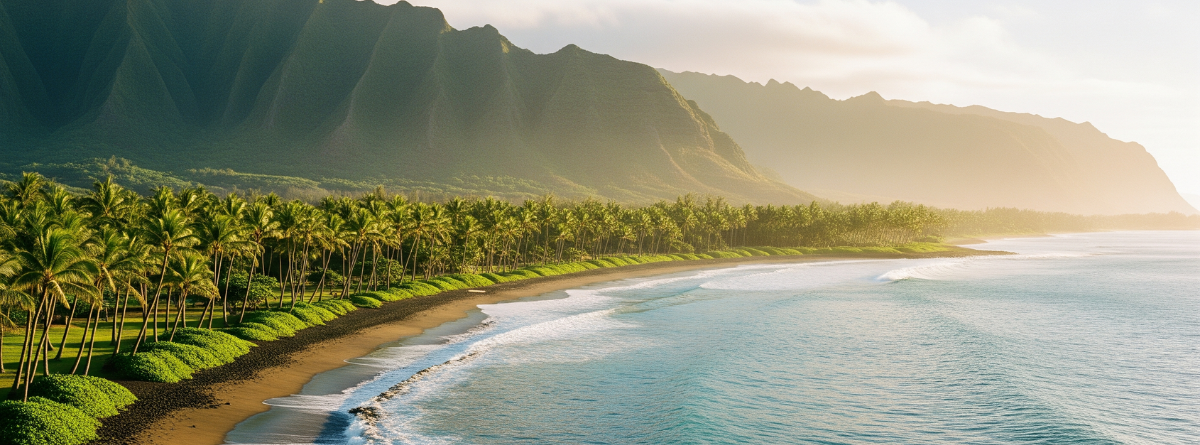 Hawai. montañas y playa